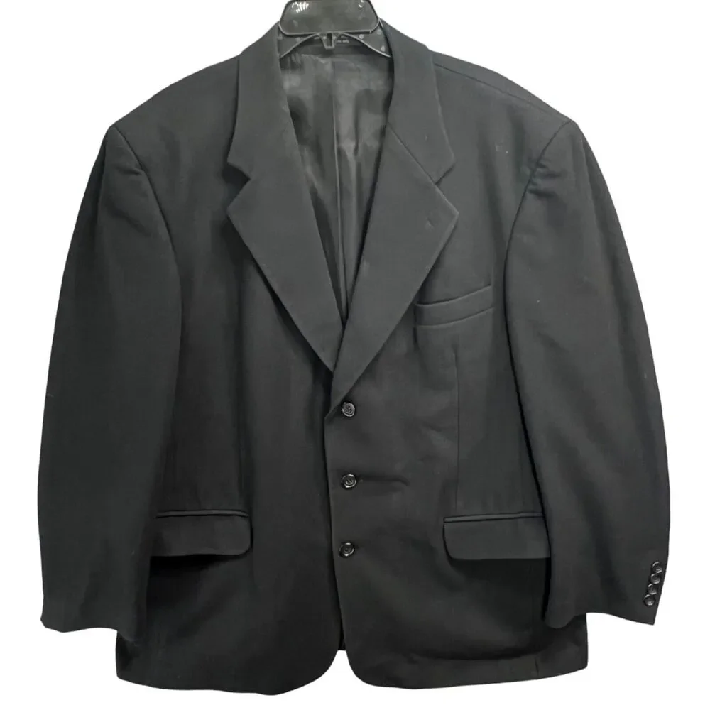 Gianfranco Ruffini Blazer Mens 46R Black Cashmere Blend Dinner Jacket Italy Vtg